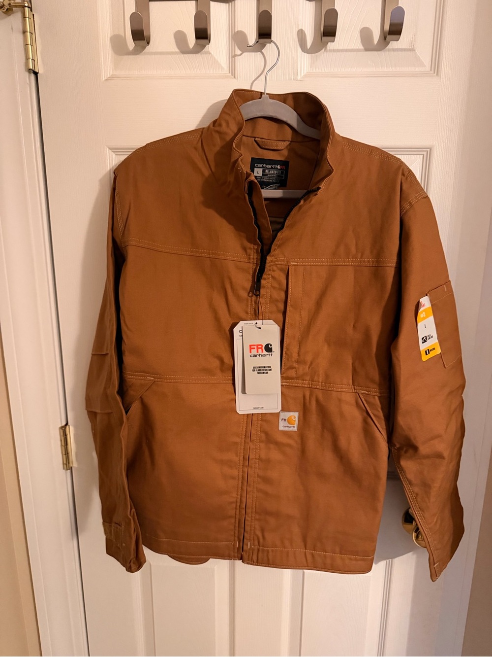 NWT Carhartt FR Full Swing Quick Duck Lined Jacket Brown Large 102179-211